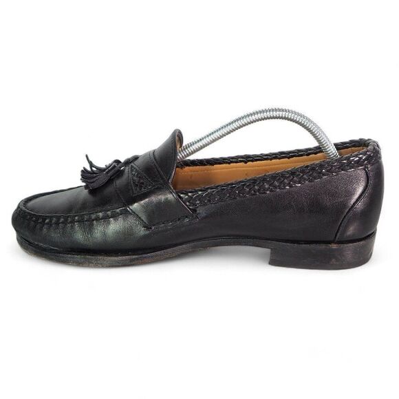 Allen Edmonds Maxfield Tassel Leather Slip-on Loafers 47711 Black Men's 10D - Picture 6 of 12